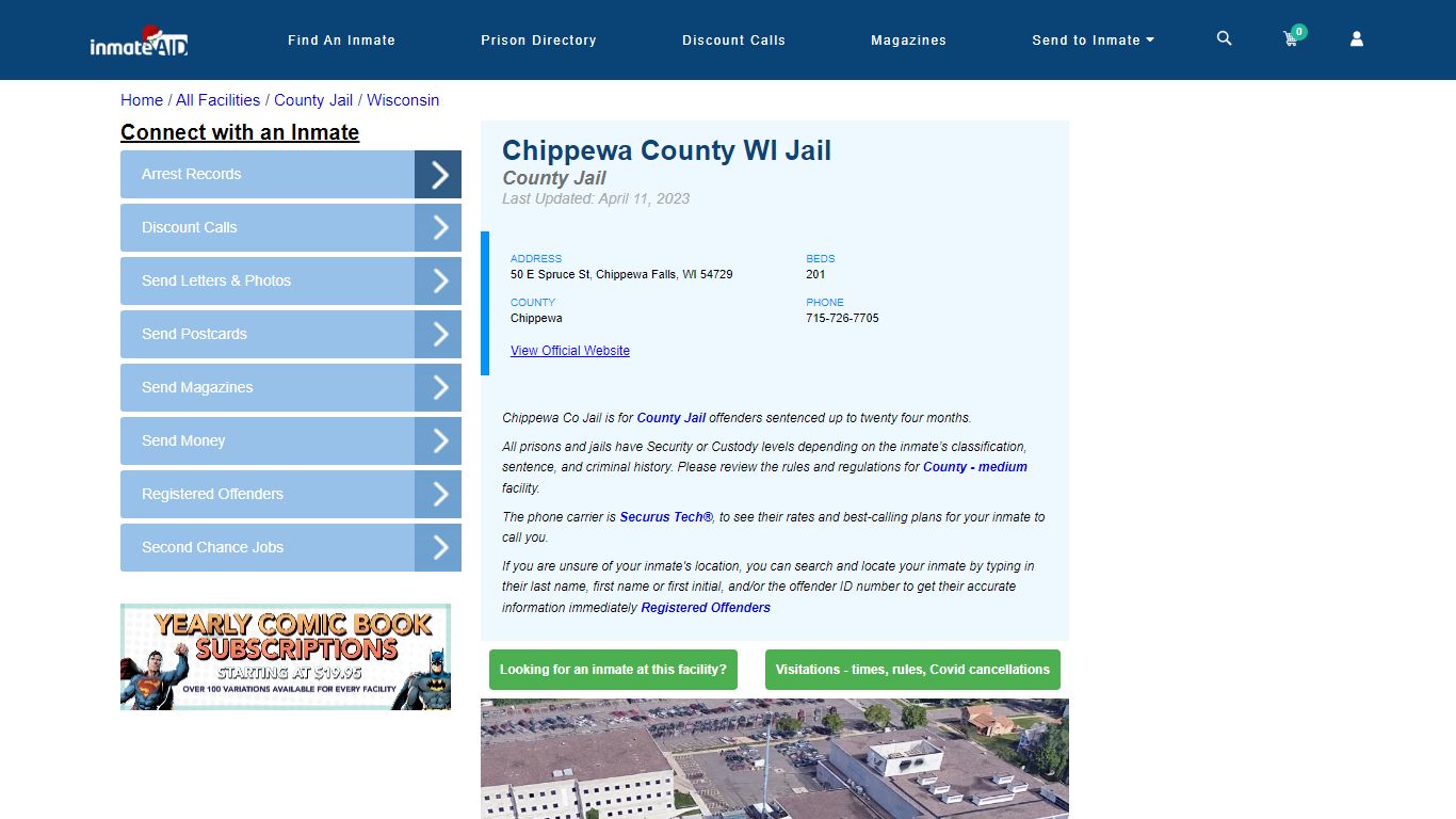 Chippewa County WI Jail - Inmate Locator - Chippewa Falls, WI